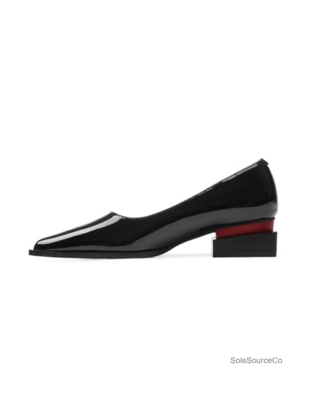 Women's Pointed Toe Low Heel Pumps with Memory Foam Insole